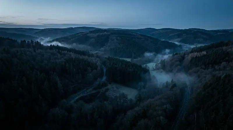 Sauerland Hügellandschaft bei Meinerzhagen