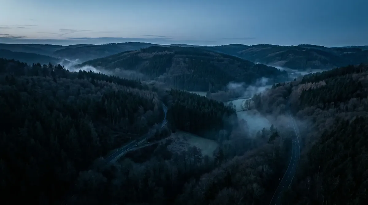 Sauerland Hügellandschaft bei Meinerzhagen