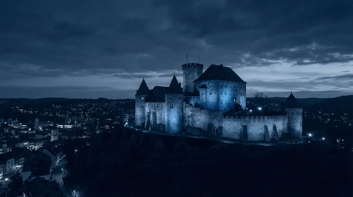 Oberes Schloss Siegen auf dem Hügel